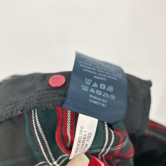 TOMMY HILFIGER Tribeca Ankle Pants Size 18 Red Green Plaid Patterned Skinny NWT - Picture 9 of 11